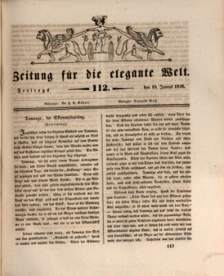 Zeitung für die elegante Welt Freitag 10. Juni 1836