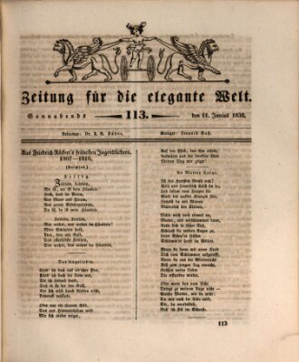 Zeitung für die elegante Welt Samstag 11. Juni 1836