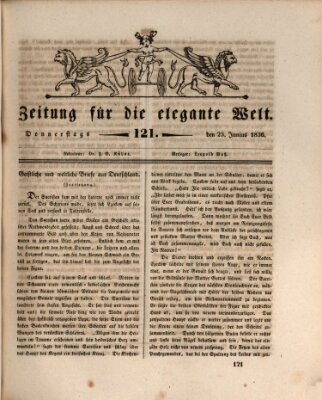 Zeitung für die elegante Welt Donnerstag 23. Juni 1836