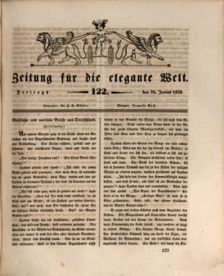 Zeitung für die elegante Welt Freitag 24. Juni 1836