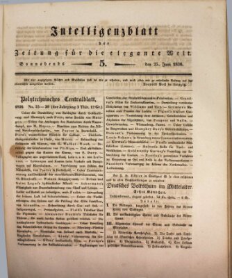 Zeitung für die elegante Welt Samstag 25. Juni 1836