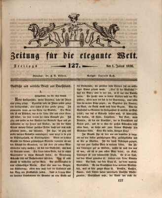 Zeitung für die elegante Welt Freitag 1. Juli 1836