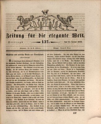 Zeitung für die elegante Welt Freitag 15. Juli 1836