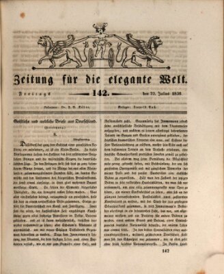 Zeitung für die elegante Welt Freitag 22. Juli 1836