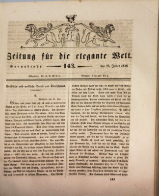 Zeitung für die elegante Welt Samstag 23. Juli 1836