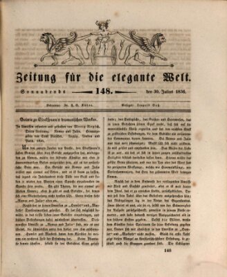 Zeitung für die elegante Welt Samstag 30. Juli 1836