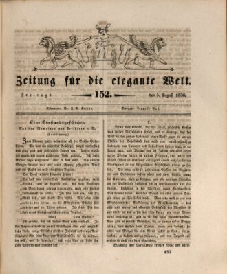 Zeitung für die elegante Welt Freitag 5. August 1836