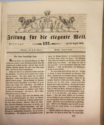 Zeitung für die elegante Welt Freitag 12. August 1836