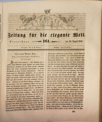 Zeitung für die elegante Welt Donnerstag 18. August 1836