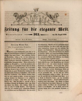 Zeitung für die elegante Welt Samstag 20. August 1836