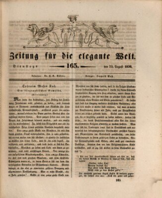 Zeitung für die elegante Welt Dienstag 23. August 1836