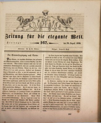 Zeitung für die elegante Welt Freitag 26. August 1836