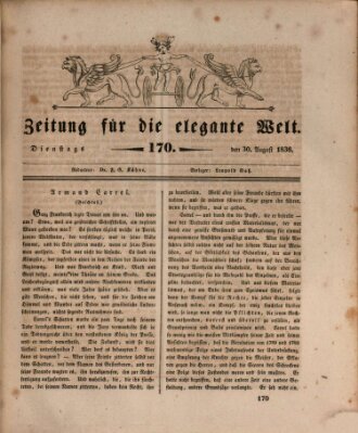 Zeitung für die elegante Welt Dienstag 30. August 1836