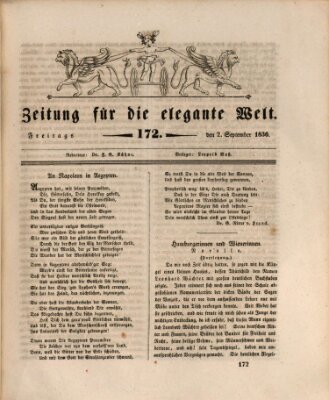 Zeitung für die elegante Welt Freitag 2. September 1836