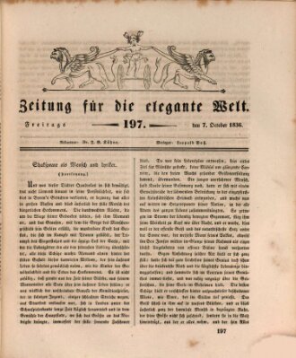 Zeitung für die elegante Welt Freitag 7. Oktober 1836