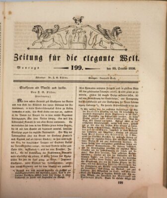 Zeitung für die elegante Welt Montag 10. Oktober 1836