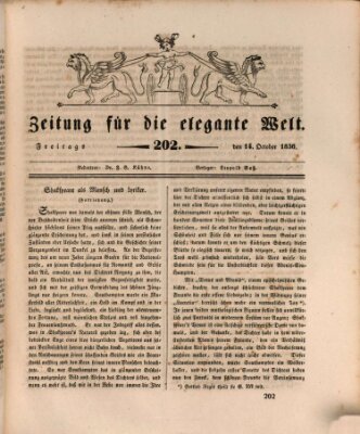 Zeitung für die elegante Welt Freitag 14. Oktober 1836