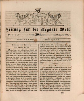 Zeitung für die elegante Welt Montag 17. Oktober 1836