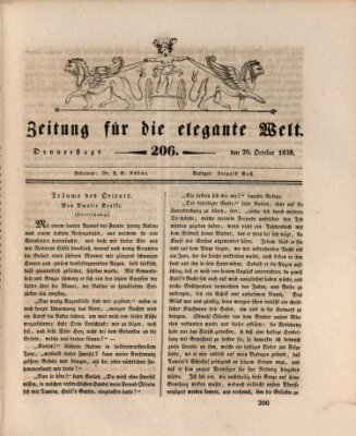 Zeitung für die elegante Welt Donnerstag 20. Oktober 1836