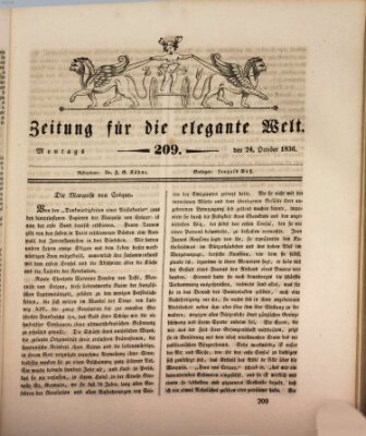 Zeitung für die elegante Welt Montag 24. Oktober 1836