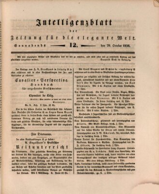 Zeitung für die elegante Welt Samstag 29. Oktober 1836