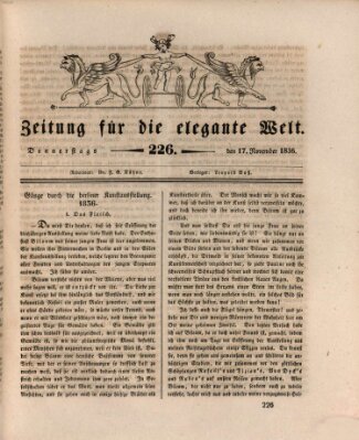 Zeitung für die elegante Welt Donnerstag 17. November 1836