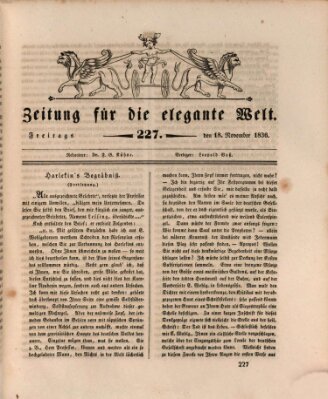 Zeitung für die elegante Welt Freitag 18. November 1836