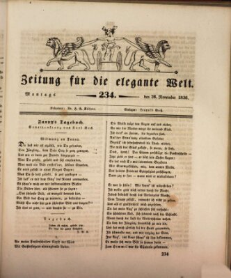 Zeitung für die elegante Welt Montag 28. November 1836