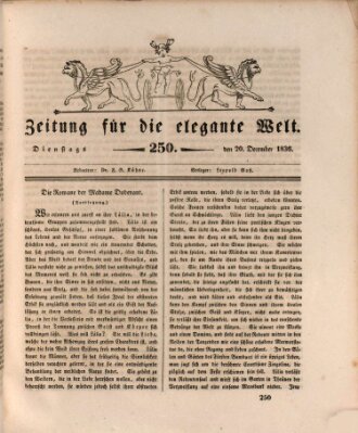 Zeitung für die elegante Welt Dienstag 20. Dezember 1836