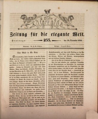 Zeitung für die elegante Welt Freitag 30. Dezember 1836