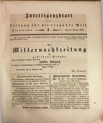 Zeitung für die elegante Welt Samstag 14. Januar 1837