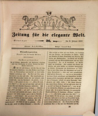 Zeitung für die elegante Welt Montag 6. Februar 1837