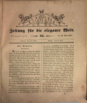 Zeitung für die elegante Welt Samstag 18. März 1837