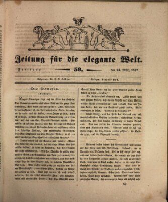 Zeitung für die elegante Welt Freitag 24. März 1837