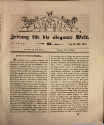 Zeitung für die elegante Welt Freitag 31. März 1837