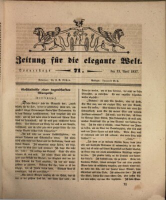 Zeitung für die elegante Welt Donnerstag 13. April 1837