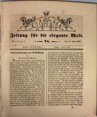 Zeitung für die elegante Welt Montag 17. April 1837