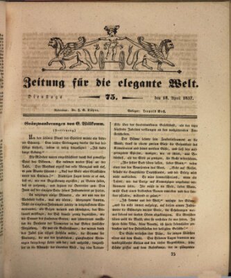 Zeitung für die elegante Welt Dienstag 18. April 1837