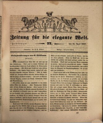 Zeitung für die elegante Welt Freitag 21. April 1837