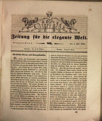 Zeitung für die elegante Welt Donnerstag 4. Mai 1837