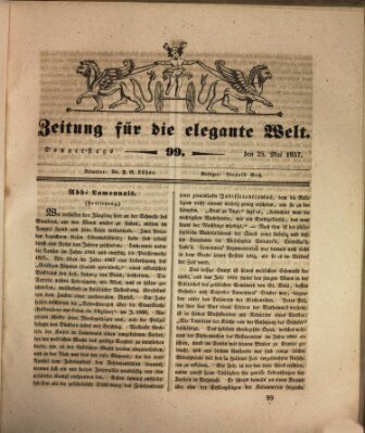 Zeitung für die elegante Welt Donnerstag 25. Mai 1837