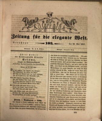 Zeitung für die elegante Welt Dienstag 30. Mai 1837