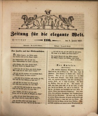 Zeitung für die elegante Welt Freitag 9. Juni 1837