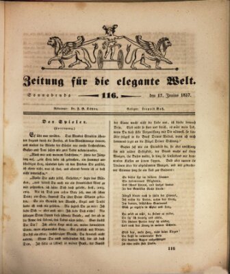 Zeitung für die elegante Welt Samstag 17. Juni 1837