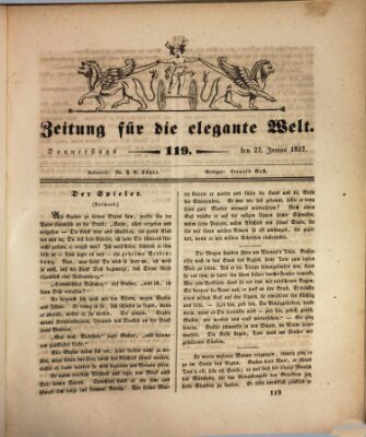 Zeitung für die elegante Welt Donnerstag 22. Juni 1837