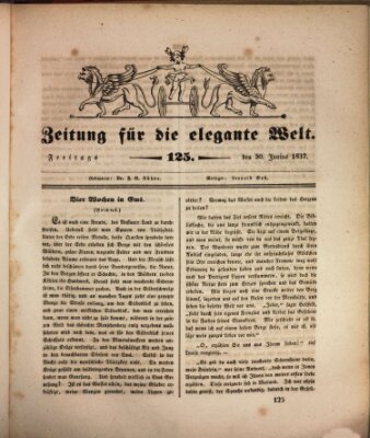 Zeitung für die elegante Welt Freitag 30. Juni 1837