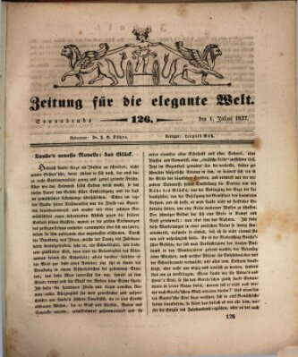 Zeitung für die elegante Welt Samstag 1. Juli 1837