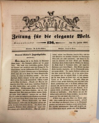 Zeitung für die elegante Welt Samstag 15. Juli 1837