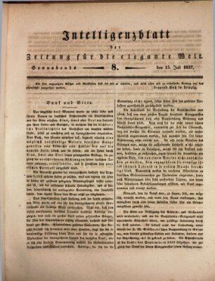 Zeitung für die elegante Welt Samstag 15. Juli 1837