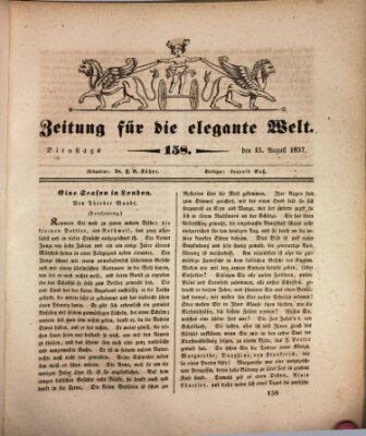 Zeitung für die elegante Welt Dienstag 15. August 1837